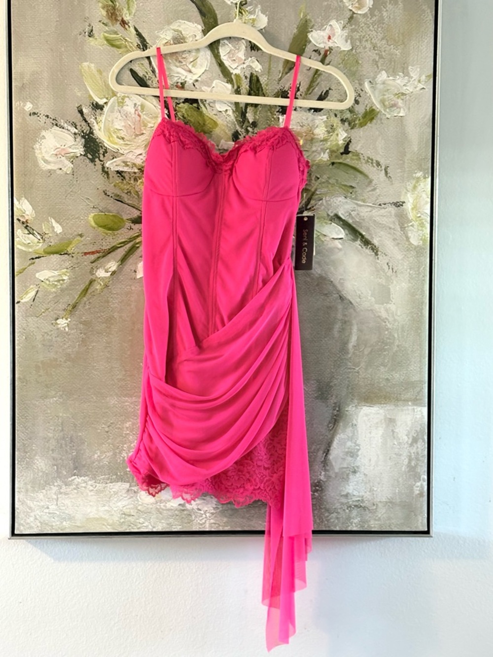 Seni and Cade Strapless Y2K Inspired Fuchsia Corset Dress-Juniors